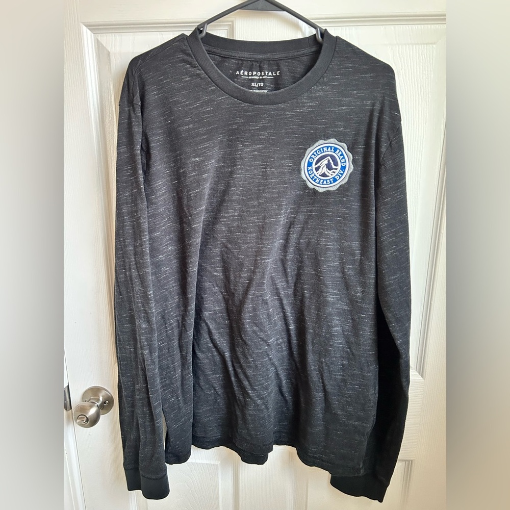 Aeropostale Men's Charcoal Long Sleeve Tee